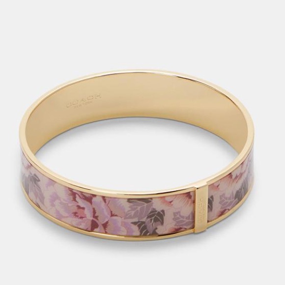 COACH Canvas Bangle With Kaffe Fassett Print in Pink NWOT